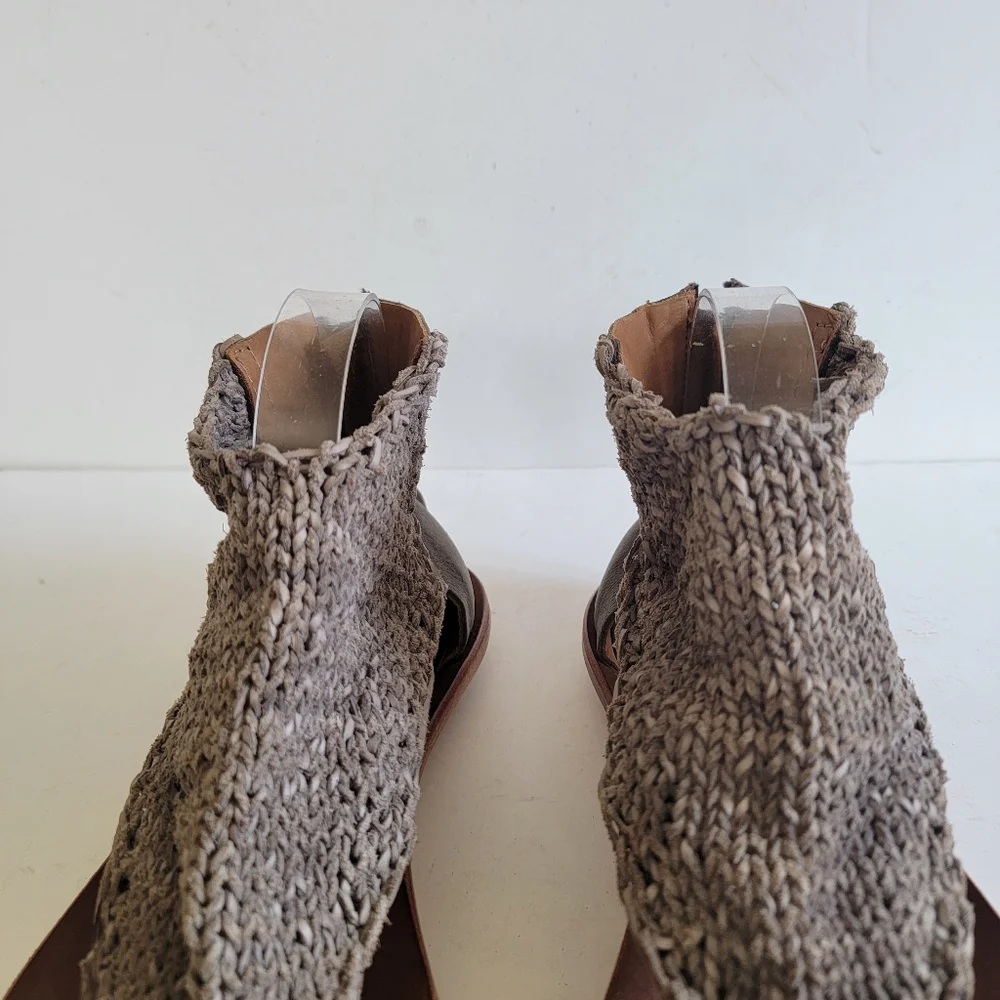 Cydwoq Dion Gray Sweater Woven Sandals Size 41 Boho Artsy Handcrafted in USA - Picture 11 of 16